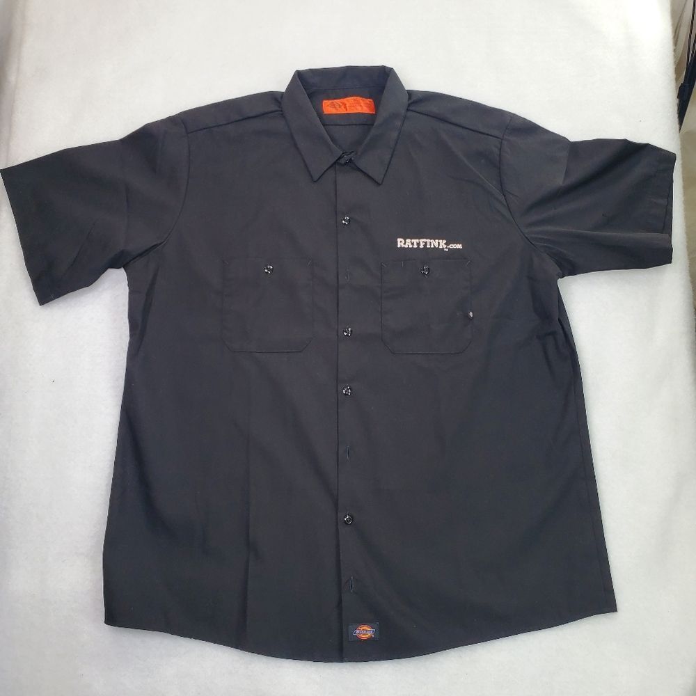 Dickies Rat Fink Mechanic Shirt Mens Black Size 2XL - Picture 3 of 13